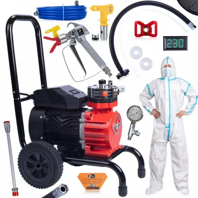 Set Airless Uređaj Strong Storm 1100 RSS05 – Zamjenski Dio Za Airless Uređaj 3500W 22Mpa 18L/Min | Kombinezon, Pištolj, Mlaznica 517, Izdržljivo