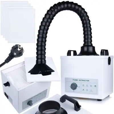 XL100 Uređaj Za Uklanjanje Para Lemljenja – 100W, 200 M³/H, Cijev 77 Cm, HEPA + Ugljeni + 5X Predfilter, ≤55 Db