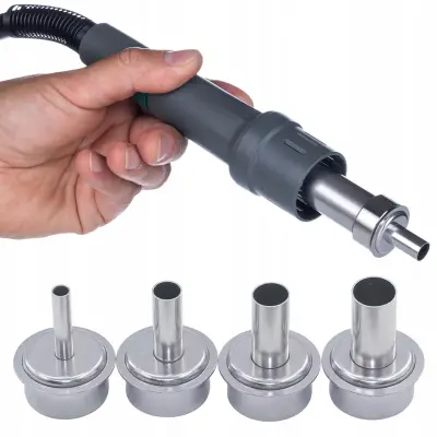 Set 4 Ravne Mlaznice Hot Air – Zamjenski Dio Za Spajkalne Stanice Quick 861DW-DE-DA-DL, Rosfix Airflow-X 861DW, Čelik, 5-12 Mm