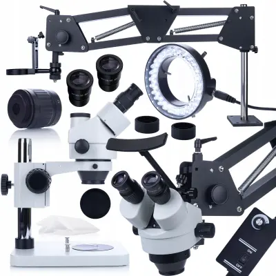 Mercury Pro MSMP-T-PS1 Trinokularni Mikroskop – Visokokvalitetna Optika, Zum 7X-45X, C-Mount | Profesionalni Mikroskop