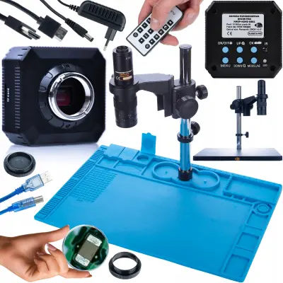 Set Earth Pro MCEP-0.5X Mikroskop, ORION Pro KMOP-HDMI-USBI Kamera, Silikonska Podloga 480X320Mm | 7-45X, 16MP, HDMI, Antistatička
