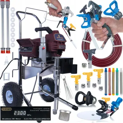 Apex B Stand Pro Airless Uređaj Za Prskanje Boje – 2500W, 20Mpa, 3.2L/Min, Elektronička Regulacija Zencontrol | Mobilni S Izravnim Uzimanje Boje