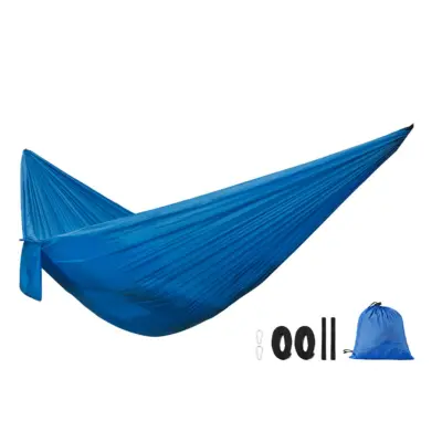 Dvostruka kamperska ležaljka 275cm x 140cm 210T najlon prijenosna Blue