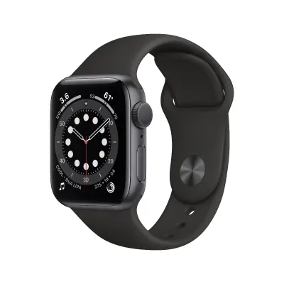 Otvorena ambalaža - Apple Watch S6 GPS, 40mm Space Gray Aluminium Case with Black Sport Band - Regular