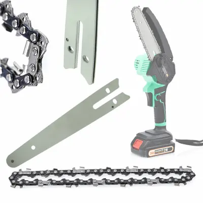 Set 12" Cijev Za Prskanje I 2X Lanac – Visokokvalitetno Čelično, 3/8" Korak, 1.3 Mm Žlijeb | Za Električni Pilu Rosfix RP21V, RS11