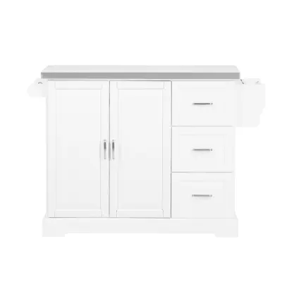 Kuhinjska otočnica Predal Vrata Polica Barva Bela 130x71x91cm FKW41-II-ST