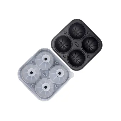 Silikonski kalup za led – košarkaška sfera s ugrađenim lijevkom Black
