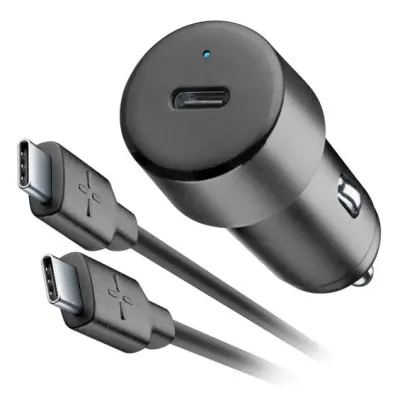 Auto Punjač PLOOS, 20W, 1xUSB-A, Kabel, Crni