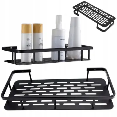 Aluminijska polica za tuš kabinu u kupaonici 40 cm crna