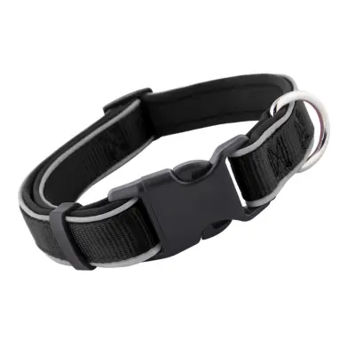 Reflektirajući ovratnik za pse M 360° Neopren+ABS, crni, podstavljen