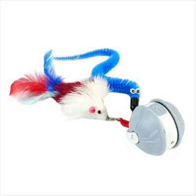 Interaktivna samostalna igračka-lopta za mačke – USB-C punjiva, aktivira se pokretom Siva
