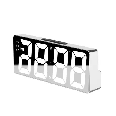 Višenamjenski LED digitalni budilnik s temperaturom i odgodom alarma Bijela