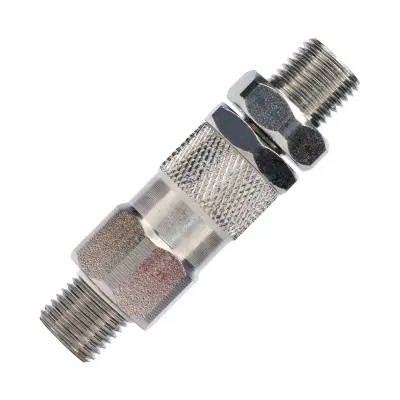 GZ 1/4"–GZ 1/4" Okretna Spojnica – Nehrđajući Čelik, 400 bar | Stožac 60°, Za Airless Uređaj Za Prskanje Boje