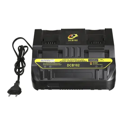 Zamjenski Dio Za Punjač Dewalt DCB102 – Dvostruki Punjač 10.8V–20V, 2X2A, Kompatibilan S DCB120, DCB204, DCB182