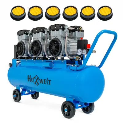 Bezuljni kompresor HEXWELT HW-KBO-6T-100L – 3300 W, 100 L, 8 bar, 576 l/min