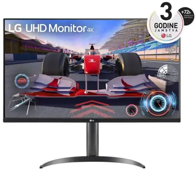 Otvorena ambalaža - LG 32" UltraFine Monitor 32UR550K-B, VA 4K UHD, 60Hz, 4ms, Dynamic Action Sync, AMD FreeSync, DisplayPort, 2x HDMI, Pivot, Zvučn