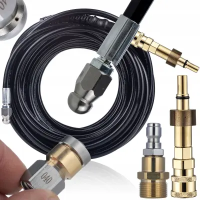 Set Hydrojet Pro Max 20M – Cijev Za Kalizaciju S Adapterima | 200 Bar, M22, 2 Mlaznice, Za Bosch Stari Tip, AR, Black&Decker