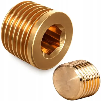 Brass Čep 1/4" – Navojna Plug | Brass, Vanjski Navoj, Za Ventil Bypass, Vodovodne I Tlačne Instalacije
