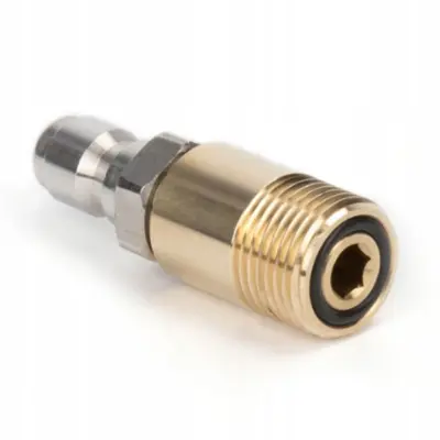 Adapter Brzi Spoj 1/4 INOX For M18X1.5 M – Zamjenski Dio Za Visokotlačni Perač Lavor Vertigo 26 I Kärcher HD HDS | 250 Bar, Messing