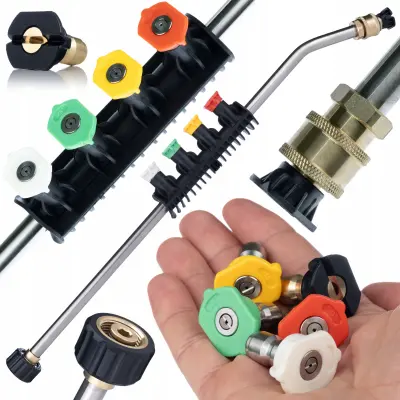 Powerjet M22 Cijev Za Visokotlačni Perilicu Zamjenski Dio Za Karcher Bosh M22 | 5 Utikača 1/4" Quick Connect, 200 Bara, 60°C, M22X1.5