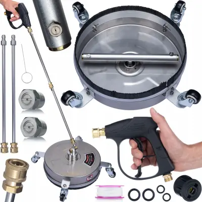 Set Za Čišćenje – Mlaznica Mosmatic, 2X Cijev Za Prskanje 34 Cm, Pištolj 300 Bar, Adapter M22