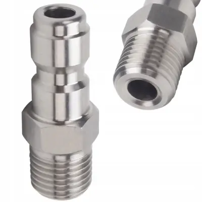 Adapter Steelconnect G1/4-L12 – Brzi Spoj Muški | Navoj 1/4" 12 Mm, Nehrđajuće Čelik, Za Cijevi I Pjenaste Mlaznice