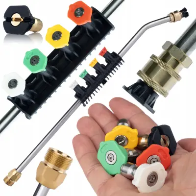 Set Cijev Za Prskanje 1/4" Mlaznica – Zamjenski Dio Za Visokotlačni Perač Kranzle Makita Oleo-Mac M22M, 200 Bar, 60°C, M22 Navoj