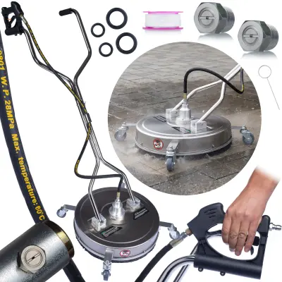 T-Racer 20 Steelspin Mlaznica – Profesionalna Četka Za Čišćenje Pločica | 3200 PSI, 51 Cm, 4 Rotirajuće Mlaznice, Pištolj 3/8"