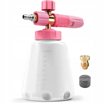 Nastavak Za Pjenu R-02 – Prozirni Spremnik 1L, Mesing, Mlaznica 1.1 Mm, Podesivi Protok, 1000–2200 PSI