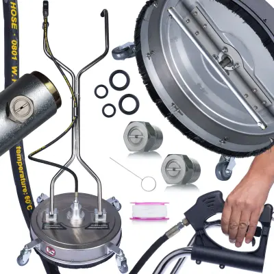 T-Racer 21 Steelspin Četka Za Visokotlačni Perilicu – 3200 PSI, 53 Cm, 4 Rotirajuće Mlaznice, 3/8" Brzi Spoj
