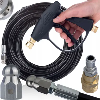 Canaljet M22 Compact – Kompletan Set Za Čišćenje Kalizacja | 20 M Cijev Za Prskanje M22, Adapter 1/4", Pištolj 300 Bar, Zamjenski Dio Kärcher K
