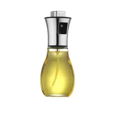200ml okrugla bočica za ulje - 304 čelik i staklo, nepropusna