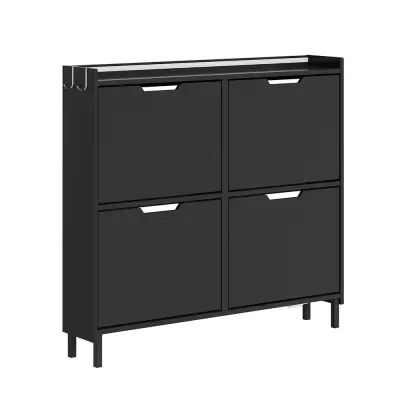 Omarica Čevlji Vrata Barva Črna 97x46.6x93cm FSR100-E-SCH