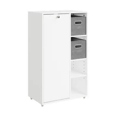 Omarica Vrata Shranjevanje Barva Bela 50x30x85cm BZR218-W