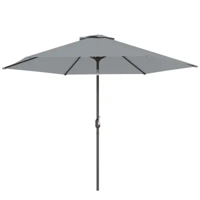 Vrtni suncobran 295x240 cm Sivi