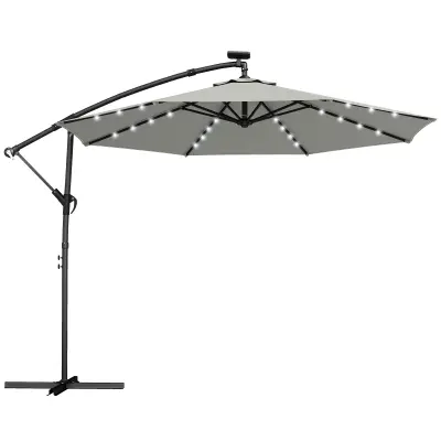 Nadmotorni suncobran 300x300x240 cm svijetlosivi
