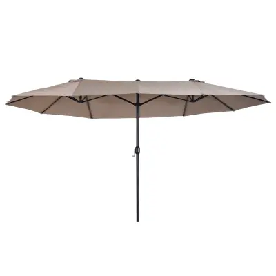 Suncobran Dupli suncobran 460x270x240 cm Svijetlo smeđa