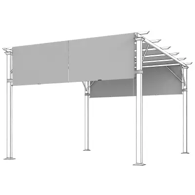 Zamjenski krov pergole 300x300 cm svijetlo siva