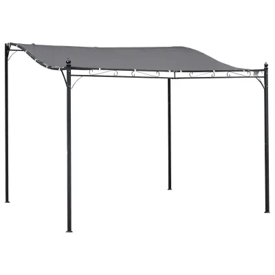 Pergola 297x297 cm sivi metal