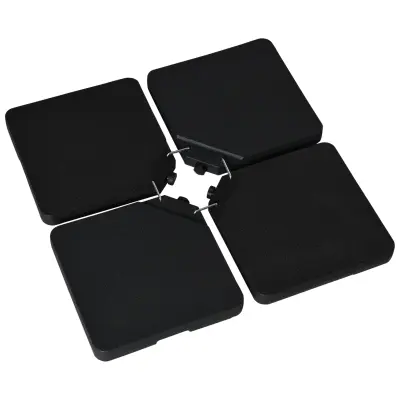 Set postolja za suncobran 4 dijela 100x100x6.8 cm Crna