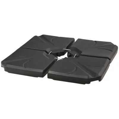 Set ploča za utege baze suncobrana 103x103x8,3 cm Crna