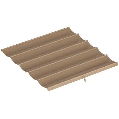 Zamjenski krov pergole 250x255 cm smeđa