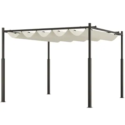 Pergola 298x298x230 cm krem metal
