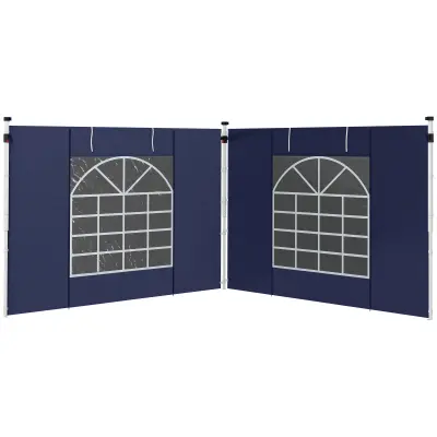 Set bočnih zidova za paviljon 2 komada 295x195 cm plava