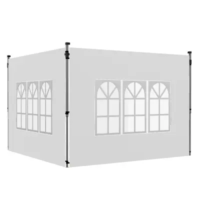 Set bočnih zidova paviljona 2 komada 295x195 cm bijela