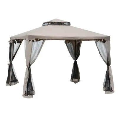 Vrtni paviljon 294x294x265 cm Sivi