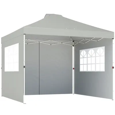 Paviljon šator za brzo postavljanje 297x297x285 cm Sivi