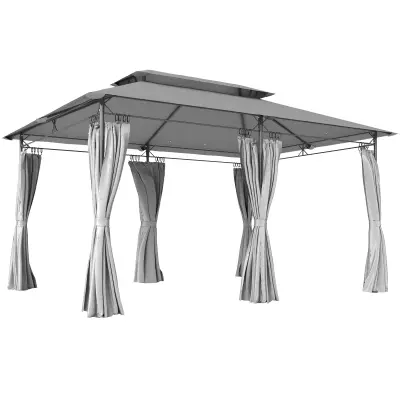 Vrtni paviljon 397x297x265 cm tamno siva