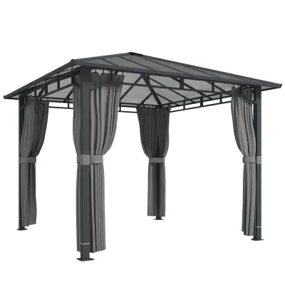Vrtni paviljon 302x302x267 cm tamno siva