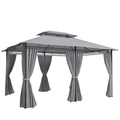 Vrtni paviljon 300x400x280 cm tamno siva